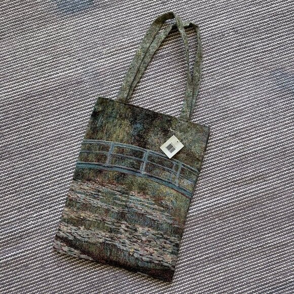 Monet Giverny Tapestry Tote Bag by Rolande Du Dreuilh - Picture 1 of 2
